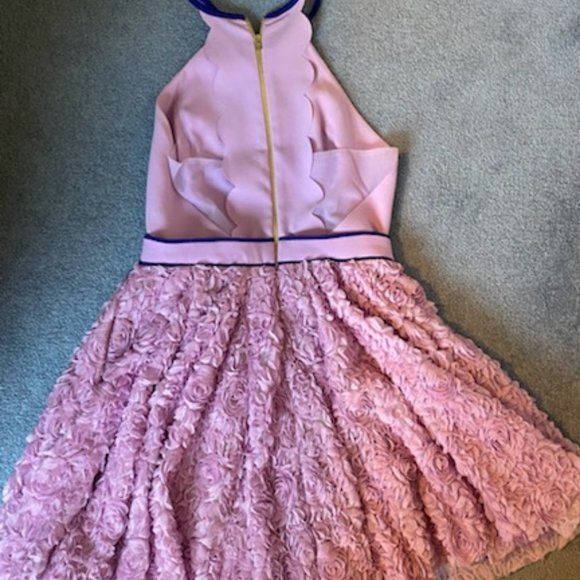 Three Floor Brand: Blush Pink and Navy Blue Dress - Picture 3 of 4